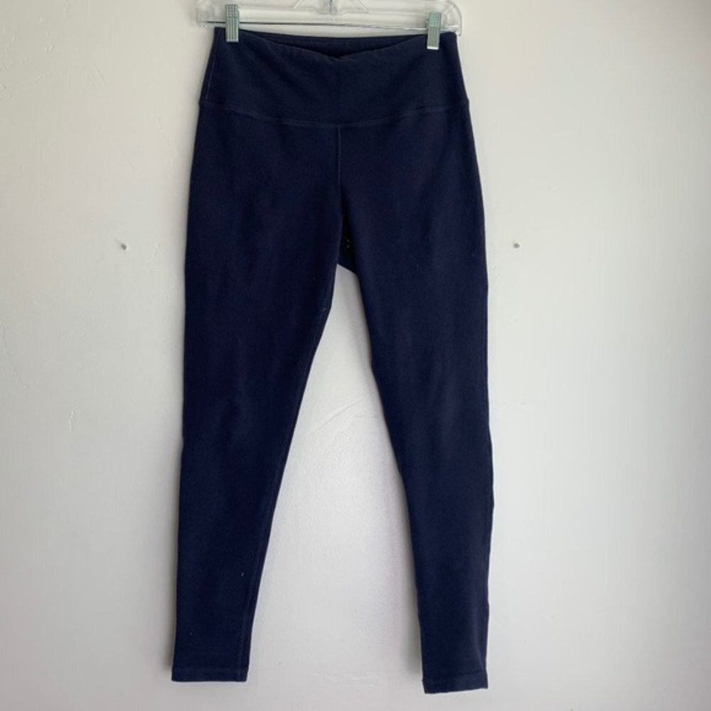 ALBION Dark Blue Solid 3/4 Leggings